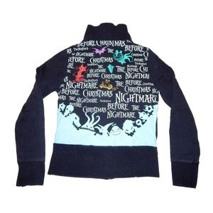 Tim Burton's Nightmare Before Christmas Zip Sweatshirt Youth Sz XL Black